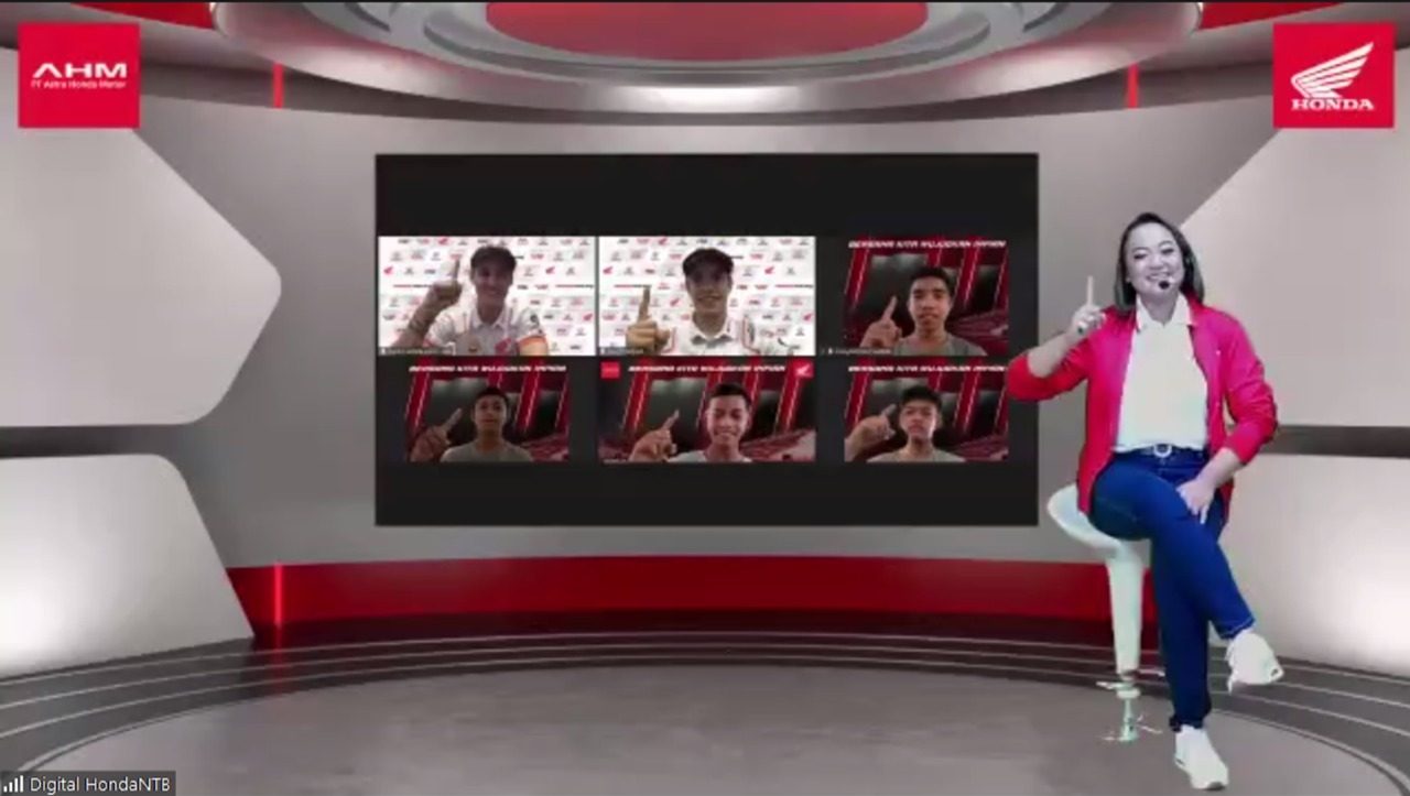 positif virtual Meet & Greet yang diselenggarakan PT Astra Honda Motor (AHM) menyambut GP Mandalika pada Kamis, 17 Maret 2022.